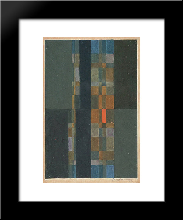Geometric Composition 20x24 Black Modern Wood Framed Art Print Poster by Serpa, Ivan