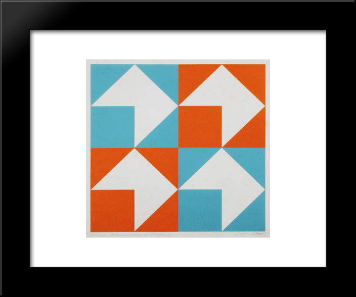 Homage To Volpi 20x24 Black Modern Wood Framed Art Print Poster by Serpa, Ivan