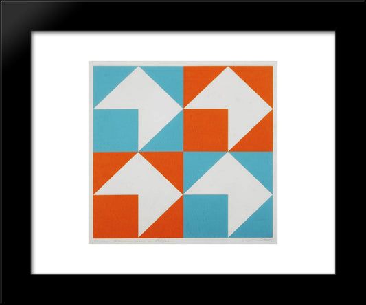 Homage To Volpi 20x24 Black Modern Wood Framed Art Print Poster by Serpa, Ivan