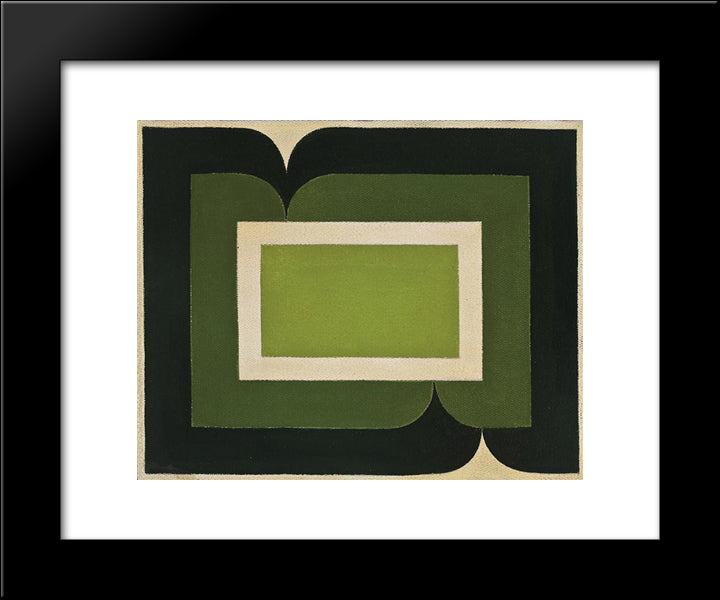 Serie Amazonica No 12 20x24 Black Modern Wood Framed Art Print Poster by Serpa, Ivan