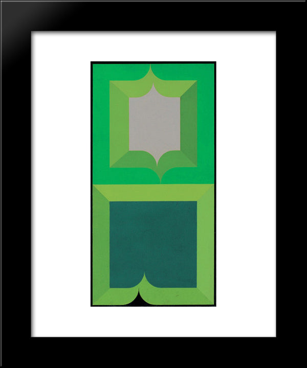 Serie Amazonica No 5 20x24 Black Modern Wood Framed Art Print Poster by Serpa, Ivan