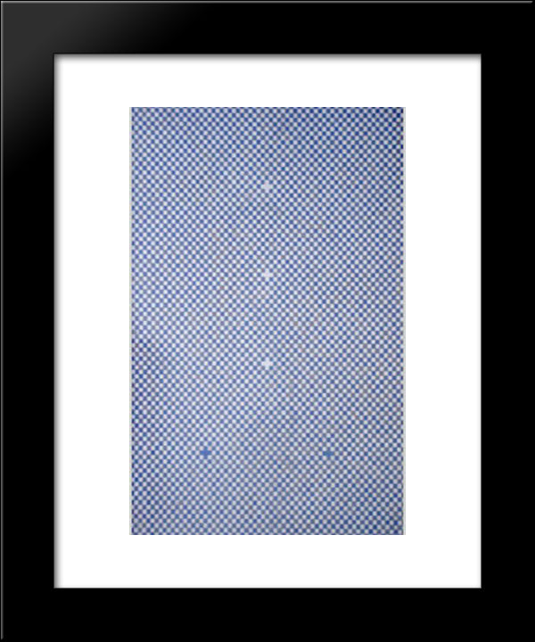 Serie Geomantica 20x24 Black Modern Wood Framed Art Print Poster by Serpa, Ivan
