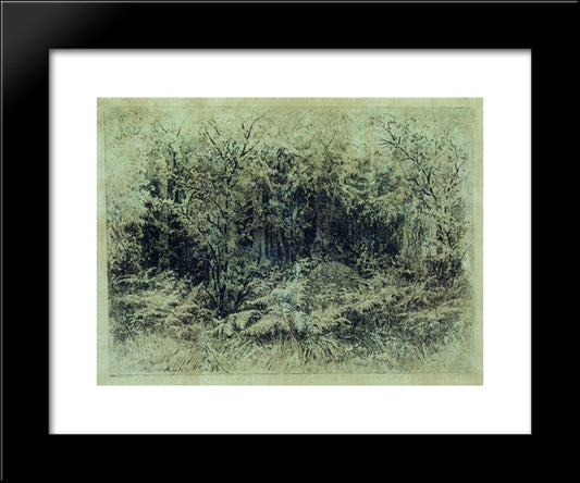 Anthill 20x24 Black Modern Wood Framed Art Print Poster by Shishkin, Ivan