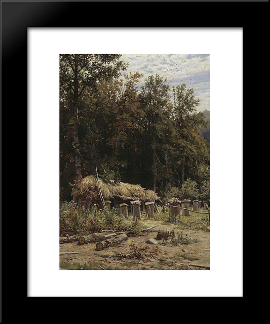 Bee Families 20x24 Black Modern Wood Framed Art Print Poster by Shishkin, Ivan