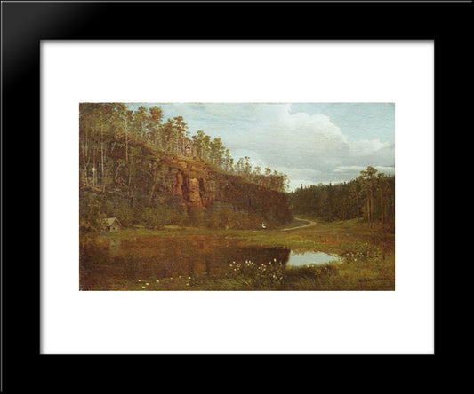 Before Sunset 20x24 Black Modern Wood Framed Art Print Poster by Shishkin, Ivan