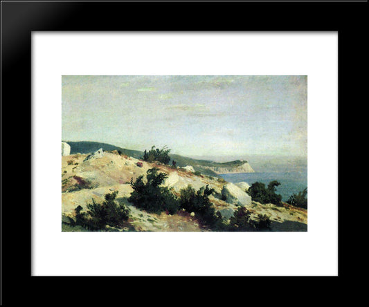 Cape Ai-Todor. Crimea 20x24 Black Modern Wood Framed Art Print Poster by Shishkin, Ivan
