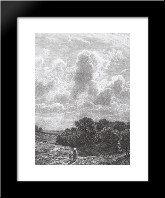Clouds Over The Grove 20x24 Black Modern Wood Framed Art Print Poster by Carlsen, Emil
