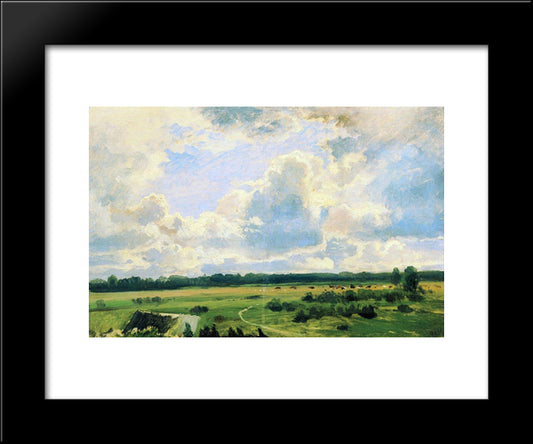 Cloudy Day 20x24 Black Modern Wood Framed Art Print Poster by Shishkin, Ivan