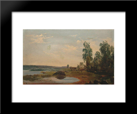 Distance 20x24 Black Modern Wood Framed Art Print Poster by Shishkin, Ivan