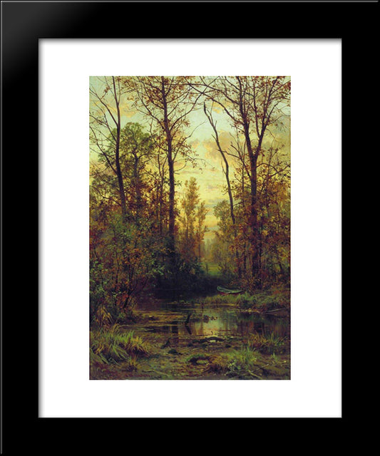 Forest. Autumn 20x24 Black Modern Wood Framed Art Print Poster by Shishkin, Ivan