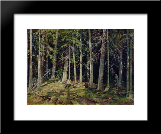 Forest. Mounds 20x24 Black Modern Wood Framed Art Print Poster by Shishkin, Ivan