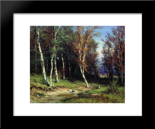 Forest Before The Storm 20x24 Black Modern Wood Framed Art Print Poster by Shishkin, Ivan