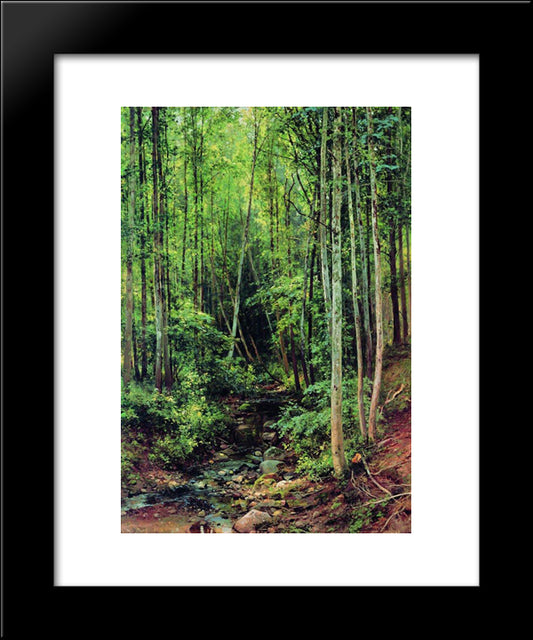 Forest-Aspen 20x24 Black Modern Wood Framed Art Print Poster by Shishkin, Ivan