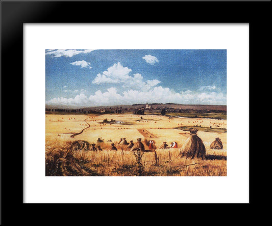 Harvest 20x24 Black Modern Wood Framed Art Print Poster by Shishkin, Ivan