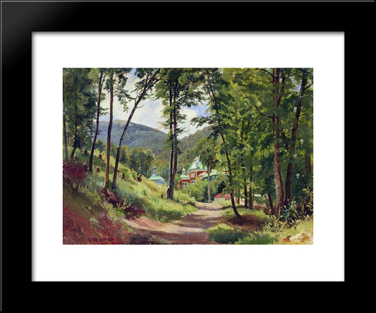 In Crimea 20x24 Black Modern Wood Framed Art Print Poster by Shishkin, Ivan