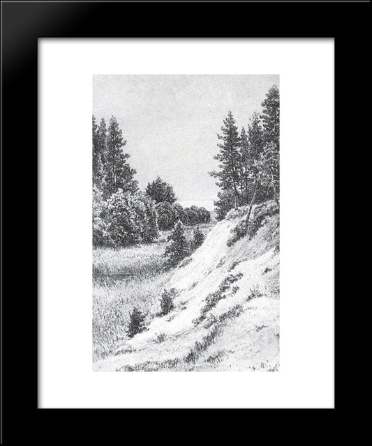 In Sestroretsk 20x24 Black Modern Wood Framed Art Print Poster by Shishkin, Ivan
