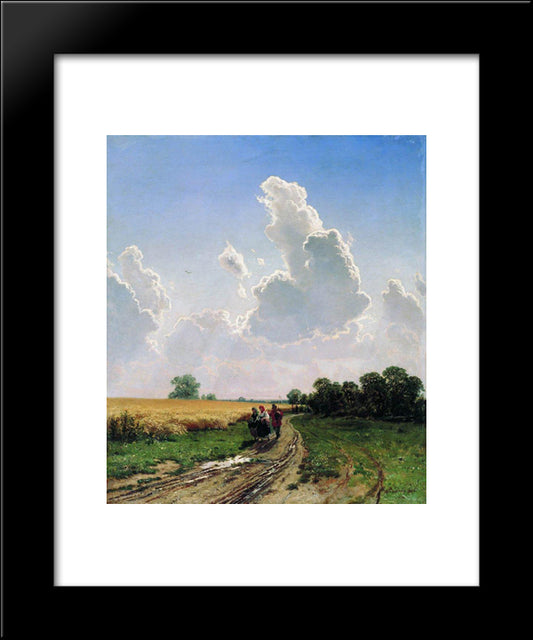 Noon. Suburbs Of Moscow. Bratsevo 20x24 Black Modern Wood Framed Art Print Poster by Shishkin, Ivan