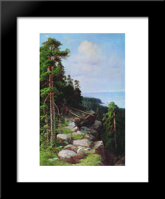 Over The Embankment 20x24 Black Modern Wood Framed Art Print Poster by Shishkin, Ivan