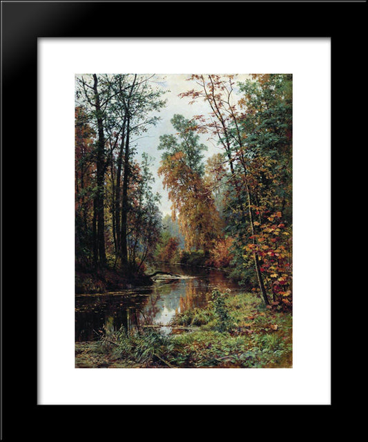 Park In Pavlovsk 20x24 Black Modern Wood Framed Art Print Poster by Shishkin, Ivan