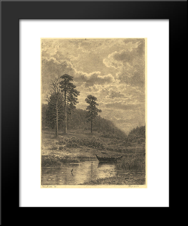 Shore 20x24 Black Modern Wood Framed Art Print Poster by Shishkin, Ivan