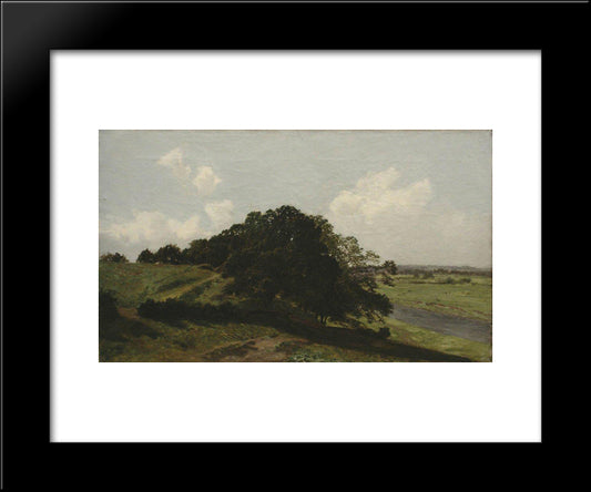 Summer Day. Trees 20x24 Black Modern Wood Framed Art Print Poster by Shishkin, Ivan