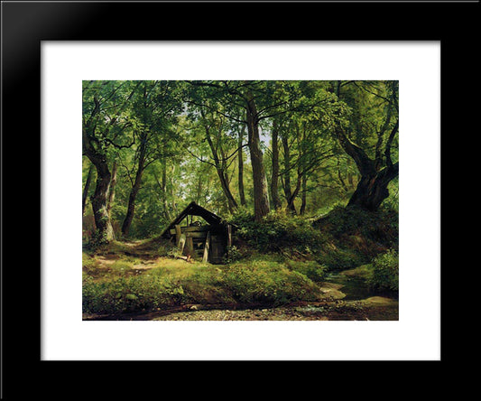 Sunny Day. Merikyul 20x24 Black Modern Wood Framed Art Print Poster by Shishkin, Ivan