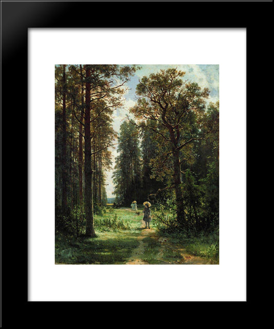 The Path Through The Woods, 1880 (Oil On Canvas) 20x24 Black Modern Wood Framed Art Print Poster by Shishkin, Ivan