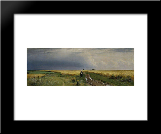 The Road In The Rye 20x24 Black Modern Wood Framed Art Print Poster by Shishkin, Ivan