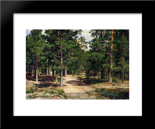 The Sestroretsk Bor 20x24 Black Modern Wood Framed Art Print Poster by Shishkin, Ivan