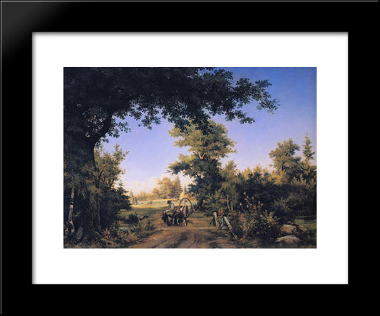 View In The Vicinity Of St. Petersburg 20x24 Black Modern Wood Framed Art Print Poster by Shishkin, Ivan