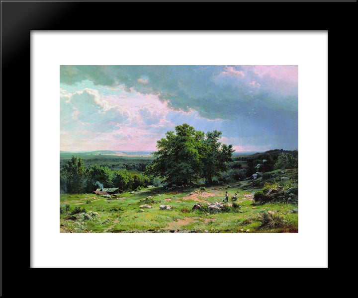 View Near Dusseldorf 20x24 Black Modern Wood Framed Art Print Poster by Shishkin, Ivan