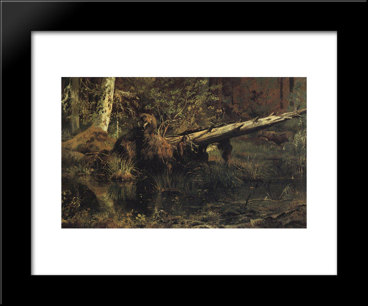 Wood (Shmetsk Near Narva) 20x24 Black Modern Wood Framed Art Print Poster by Shishkin, Ivan