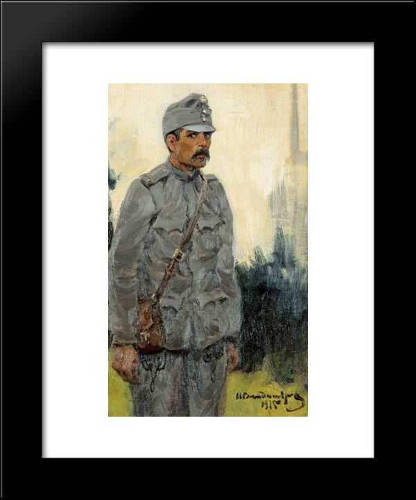 Hungarian Soldier 20x24 Black Modern Wood Framed Art Print Poster by Vladimirov, Ivan