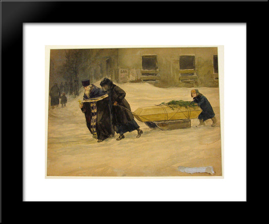 In The Last Journey 20x24 Black Modern Wood Framed Art Print Poster by Vladimirov, Ivan
