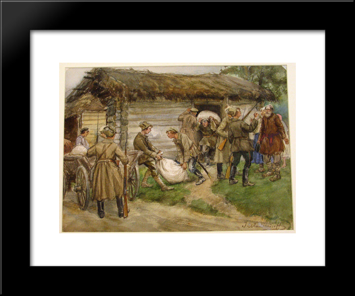 Requisitioning 20x24 Black Modern Wood Framed Art Print Poster by Vladimirov, Ivan
