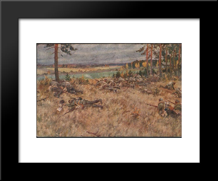 The Onset Of Chain 20x24 Black Modern Wood Framed Art Print Poster by Vladimirov, Ivan