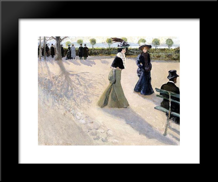 Walk In The Park 20x24 Black Modern Wood Framed Art Print Poster by Vladimirov, Ivan