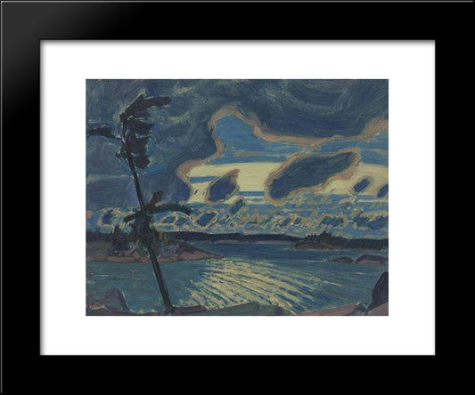 After Sunset, Georgian Bay 20x24 Black Modern Wood Framed Art Print Poster by MacDonald, J. E. H.