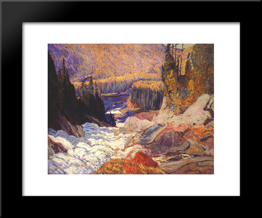 Montreal River 20x24 Black Modern Wood Framed Art Print Poster by MacDonald, J. E. H.