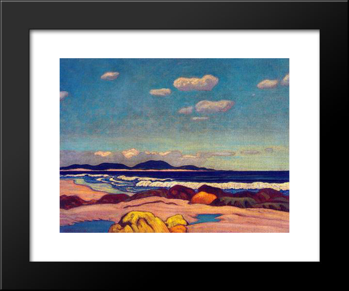 Seashore, Nova Scotia 20x24 Black Modern Wood Framed Art Print Poster by MacDonald, J. E. H.