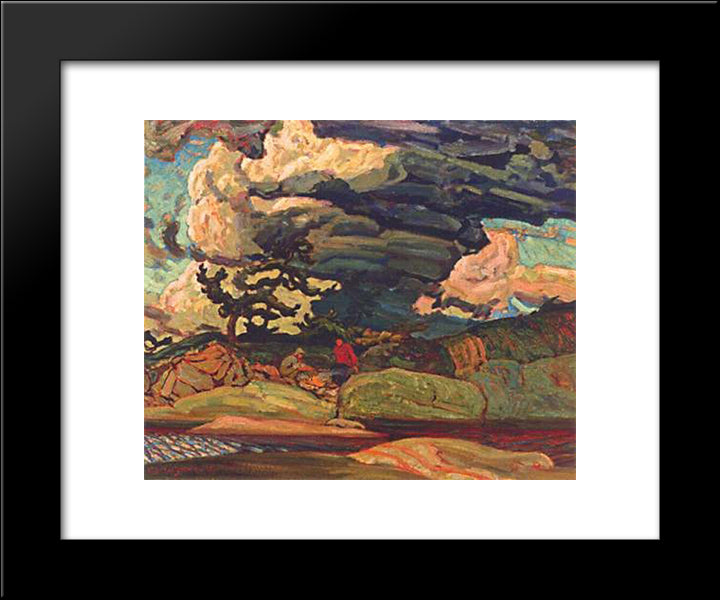 The Elements 20x24 Black Modern Wood Framed Art Print Poster by MacDonald, J. E. H.