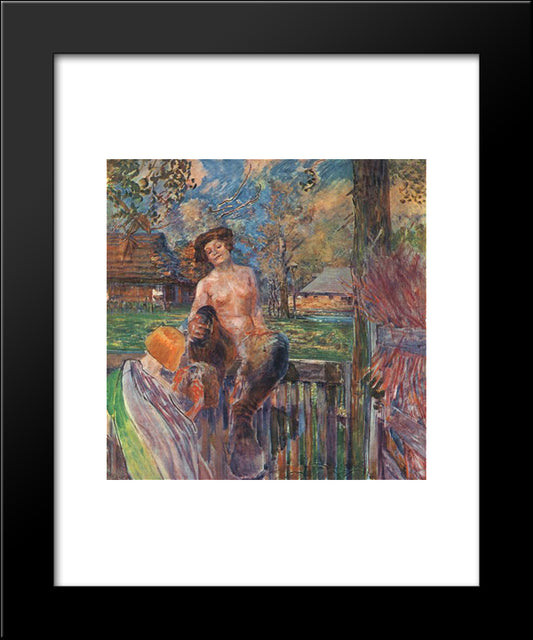 Chimera 20x24 Black Modern Wood Framed Art Print Poster by Malczewski, Jacek