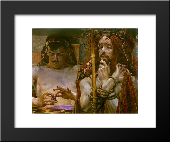 Christ Before Pilate 20x24 Black Modern Wood Framed Art Print Poster by Malczewski, Jacek