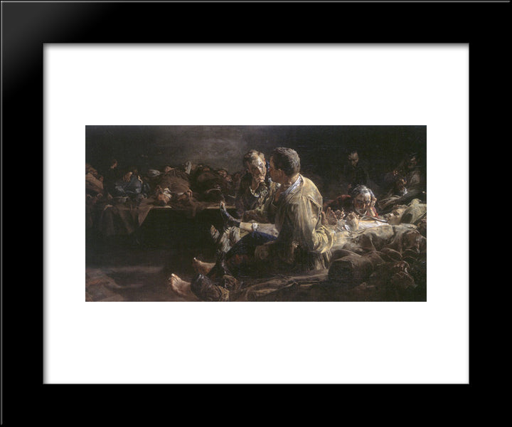 Death On Deportees Route To Siberia 20x24 Black Modern Wood Framed Art Print Poster by Malczewski, Jacek