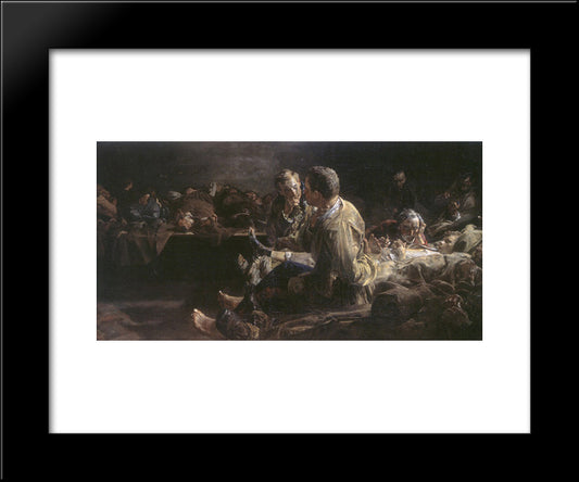 Death On Deportees Route To Siberia 20x24 Black Modern Wood Framed Art Print Poster by Malczewski, Jacek