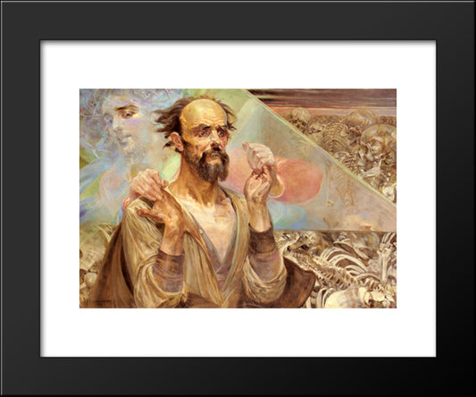 Destiny 20x24 Black Modern Wood Framed Art Print Poster by Malczewski, Jacek