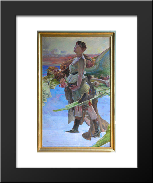 Eloe 20x24 Black Modern Wood Framed Art Print Poster by Malczewski, Jacek