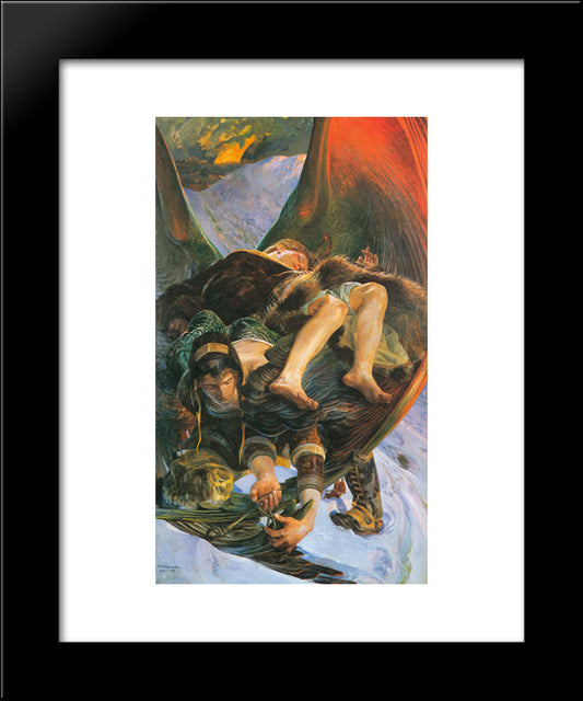 Eloe From Ellenai 20x24 Black Modern Wood Framed Art Print Poster by Malczewski, Jacek