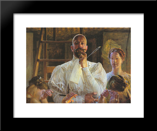 Farewell To Atelier 20x24 Black Modern Wood Framed Art Print Poster by Malczewski, Jacek