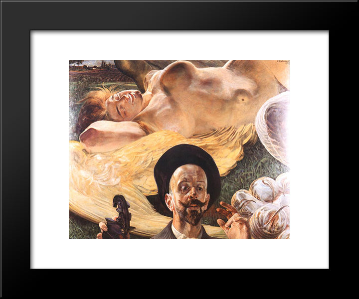 Harpy In A Dream 20x24 Black Modern Wood Framed Art Print Poster by Malczewski, Jacek